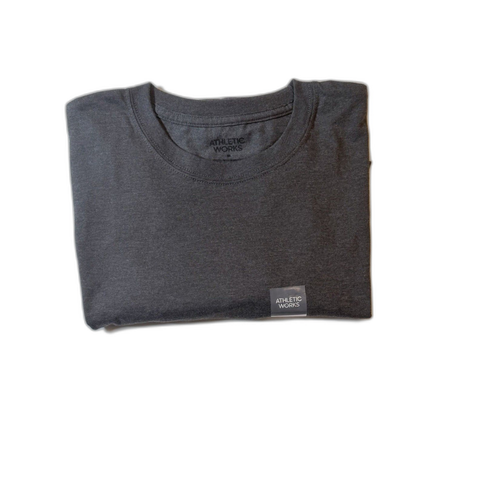 Athletic Works Men's Gray Short Sleeve T-Shirt Crew Neck Regular Fit Size M NWT